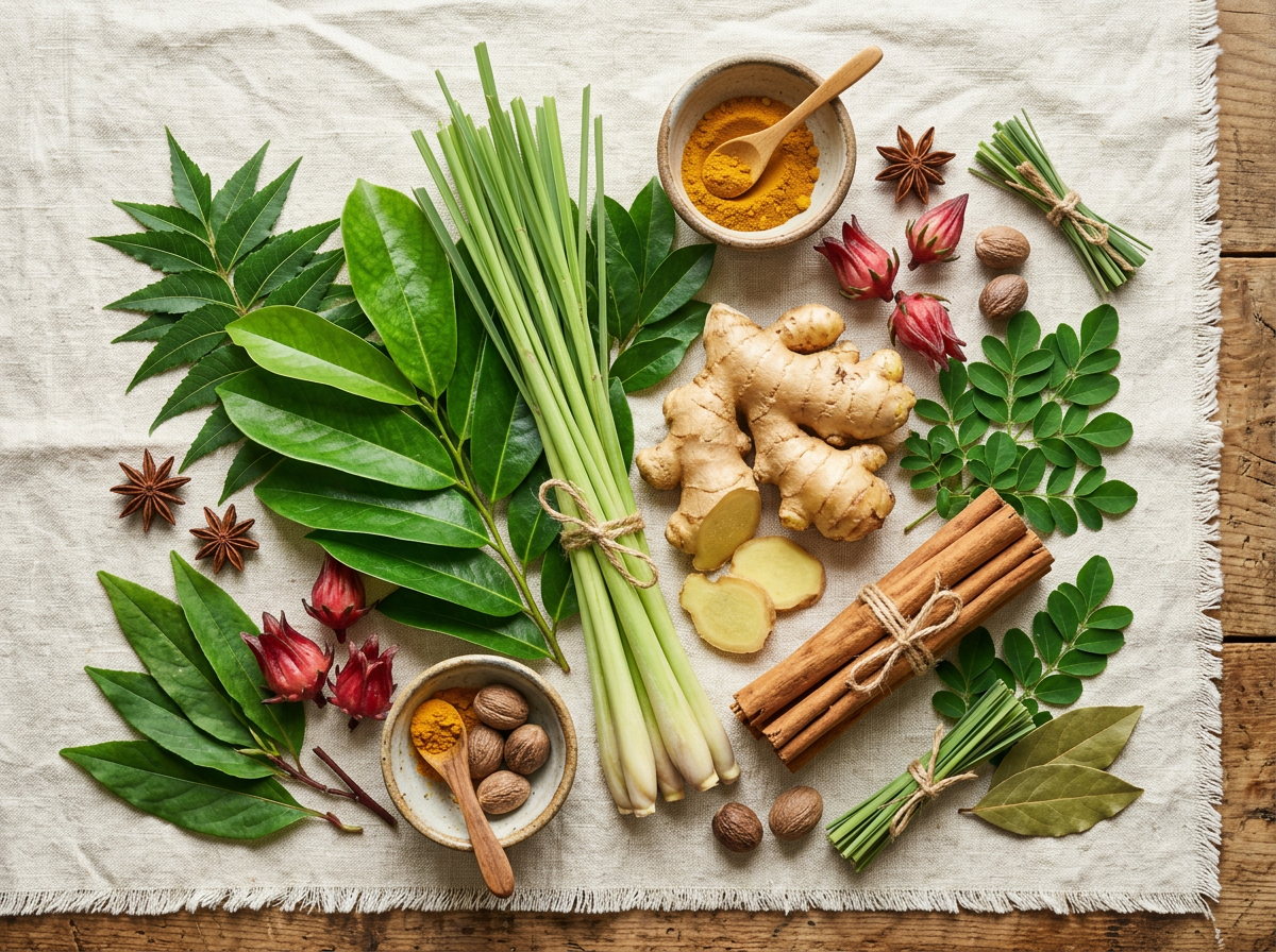 Fresh Jamaican Herbs ingredients