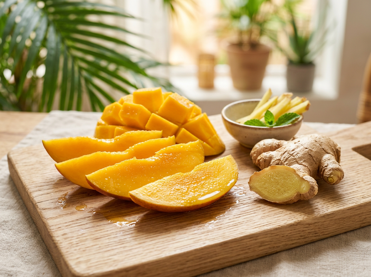 Fresh Mango & Ginger ingredients