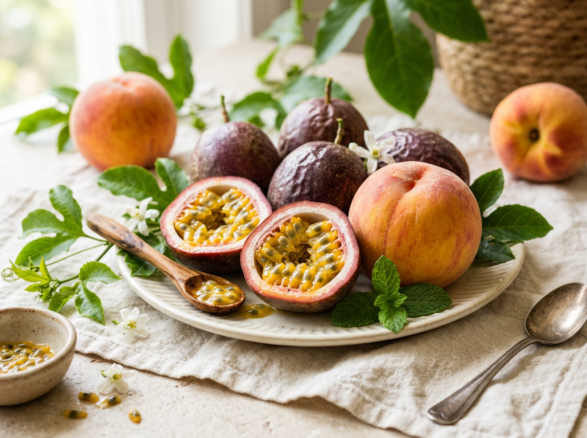 Fresh Passion Fruit & Peach ingredients